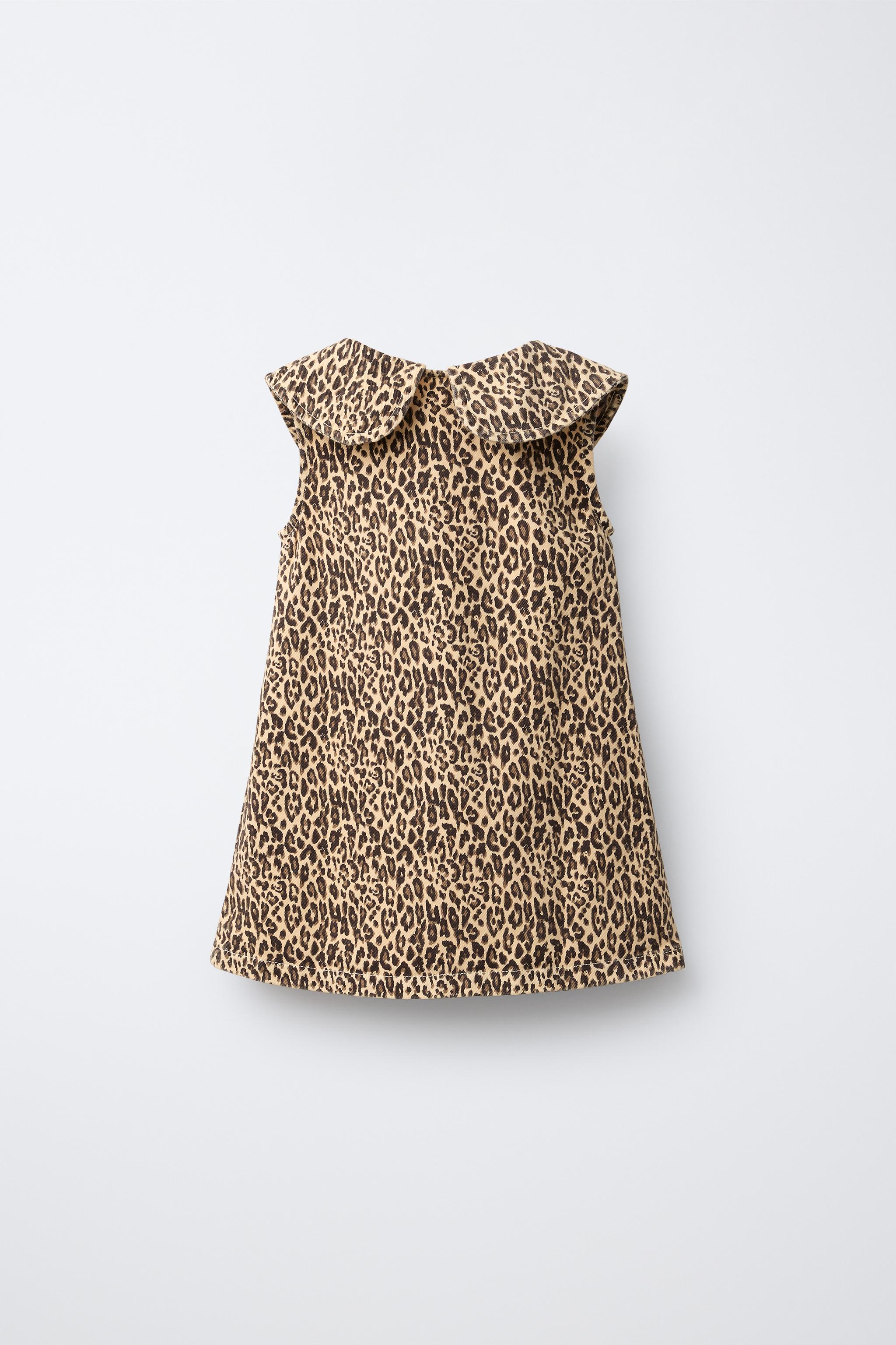 ROBE EN SERGÉ À IMPRIMÉ ANIMALIER